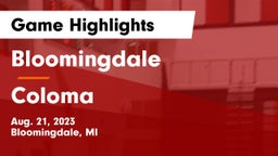 Bloomingdale  vs Coloma Game Highlights - Aug. 21, 2023