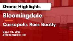 Bloomingdale  vs Cassopolis Ross Beatty  Game Highlights - Sept. 21, 2023