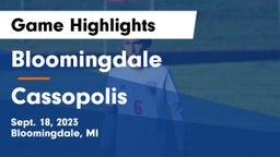 Bloomingdale  vs Cassopolis  Game Highlights - Sept. 18, 2023