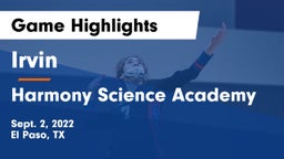 Irvin  vs Harmony Science Academy Game Highlights - Sept. 2, 2022