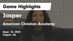 Jasper  vs American Christian Academy Game Highlights - Sept. 10, 2022