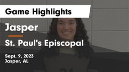 Jasper  vs St. Paul's Episcopal  Game Highlights - Sept. 9, 2023