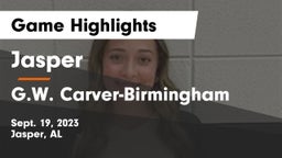 Jasper  vs G.W. Carver-Birmingham  Game Highlights - Sept. 19, 2023