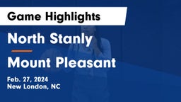 North Stanly  vs Mount Pleasant  Game Highlights - Feb. 27, 2024