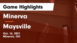 Minerva  vs Maysville  Game Highlights - Oct. 16, 2021