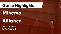 Minerva  vs Alliance  Game Highlights - Sept. 8, 2022
