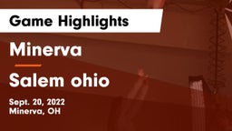 Minerva  vs Salem ohio Game Highlights - Sept. 20, 2022