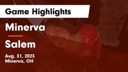 Minerva  vs Salem  Game Highlights - Aug. 31, 2023