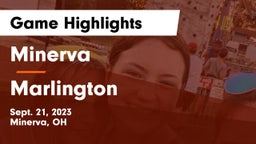 Minerva  vs Marlington  Game Highlights - Sept. 21, 2023