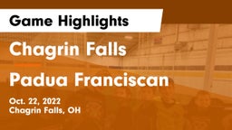 Chagrin Falls  vs Padua Franciscan  Game Highlights - Oct. 22, 2022