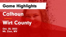 Calhoun  vs Wirt County  Game Highlights - Oct. 20, 2022