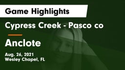 Cypress Creek  - Pasco co vs Anclote  Game Highlights - Aug. 26, 2021
