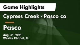 Cypress Creek  - Pasco co vs Pasco  Game Highlights - Aug. 31, 2021