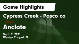 Cypress Creek  - Pasco co vs Anclote  Game Highlights - Sept. 2, 2021