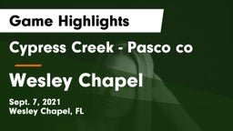Cypress Creek  - Pasco co vs Wesley Chapel  Game Highlights - Sept. 7, 2021