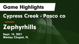 Cypress Creek  - Pasco co vs Zephyrhills Game Highlights - Sept. 14, 2021