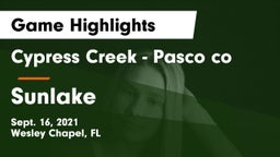 Cypress Creek  - Pasco co vs Sunlake  Game Highlights - Sept. 16, 2021