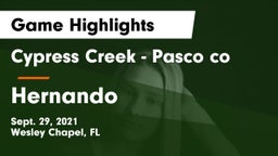 Cypress Creek  - Pasco co vs Hernando  Game Highlights - Sept. 29, 2021
