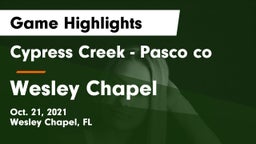 Cypress Creek  - Pasco co vs Wesley Chapel  Game Highlights - Oct. 21, 2021
