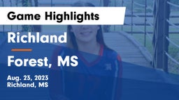 Richland  vs Forest, MS Game Highlights - Aug. 23, 2023