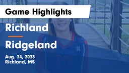 Richland  vs Ridgeland  Game Highlights - Aug. 24, 2023