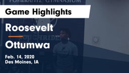 Roosevelt  vs Ottumwa  Game Highlights - Feb. 14, 2020