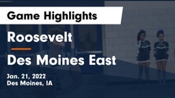 Roosevelt  vs Des Moines East  Game Highlights - Jan. 21, 2022