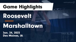 Roosevelt  vs Marshalltown  Game Highlights - Jan. 24, 2023