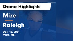 Mize  vs Raleigh  Game Highlights - Dec. 16, 2021