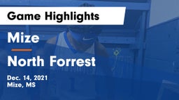 Mize  vs North Forrest  Game Highlights - Dec. 14, 2021