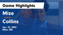 Mize  vs Collins  Game Highlights - Jan. 22, 2022