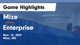 Mize  vs Enterprise  Game Highlights - Nov. 16, 2023