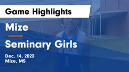 Mize  vs Seminary Girls Game Highlights - Dec. 14, 2023
