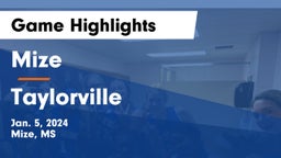 Mize  vs Taylorville  Game Highlights - Jan. 5, 2024