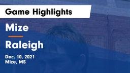 Mize  vs Raleigh  Game Highlights - Dec. 10, 2021
