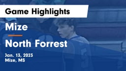 Mize  vs North Forrest  Game Highlights - Jan. 13, 2023