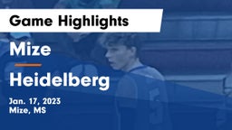 Mize  vs Heidelberg  Game Highlights - Jan. 17, 2023