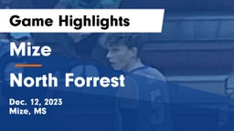 Mize  vs North Forrest  Game Highlights - Dec. 12, 2023