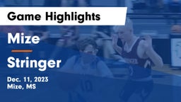 Mize  vs Stringer  Game Highlights - Dec. 11, 2023