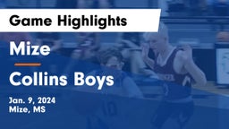 Mize  vs Collins Boys Game Highlights - Jan. 9, 2024