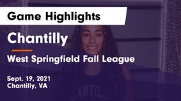 Chantilly  vs West Springfield Fall League Game Highlights - Sept. 19, 2021