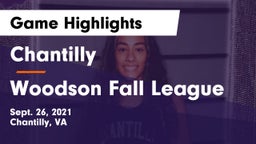 Chantilly  vs Woodson Fall League Game Highlights - Sept. 26, 2021