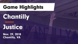 Chantilly  vs Justice  Game Highlights - Nov. 29, 2018