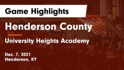 Henderson County  vs University Heights Academy Game Highlights - Dec. 7, 2021