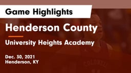 Henderson County  vs University Heights Academy Game Highlights - Dec. 30, 2021