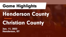 Henderson County  vs Christian County  Game Highlights - Jan. 11, 2022