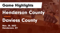 Henderson County  vs Daviess County  Game Highlights - Nov. 28, 2023