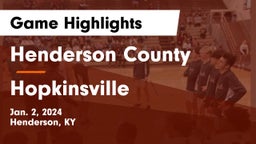 Henderson County  vs Hopkinsville  Game Highlights - Jan. 2, 2024