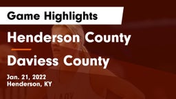 Henderson County  vs Daviess County  Game Highlights - Jan. 21, 2022