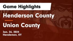 Henderson County  vs Union County  Game Highlights - Jan. 26, 2024